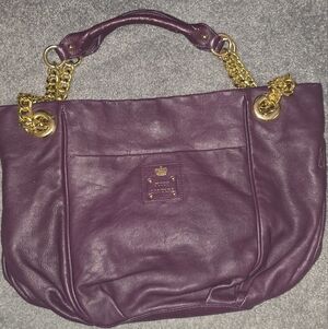 Y2K VNTG JUICY COUTURE LEATHER TOTE BAG